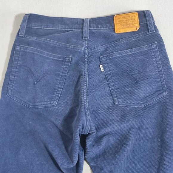 Levi's corduroy pants women's sz W28/L26 purplish blue wedgie straight white tab - Picture 4 of 16